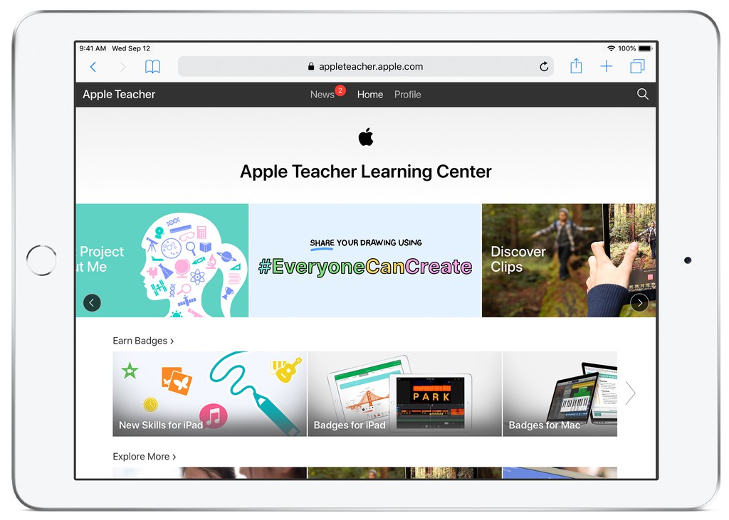 Apple Teacher learning center